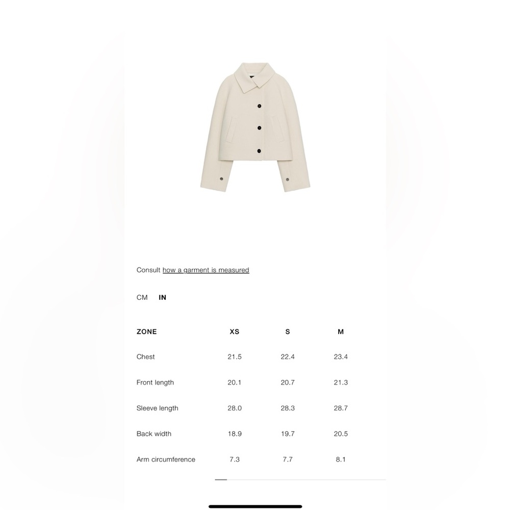 Zara Women’s Dark Gray Pea crop coat - Picture 10 of 10